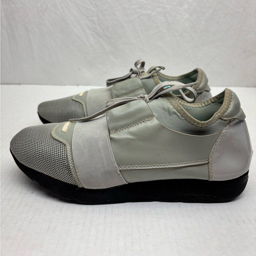 Balenciaga Men's Light Grey Casual Lace-Up Sneakers, size 43 EU, box 23 - Picture 3 of 9